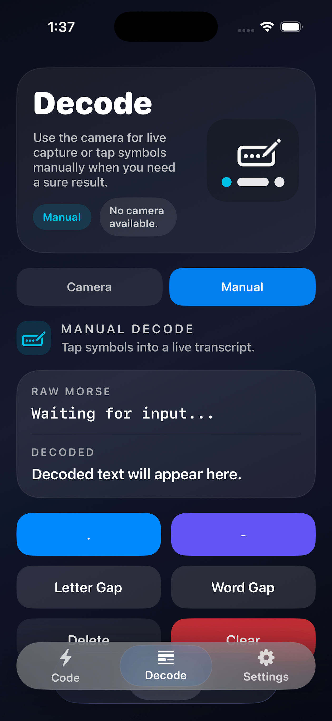Morse iCoder screenshot 4