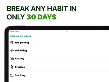Break Bad Habits Daily Tracker iPad screenshot