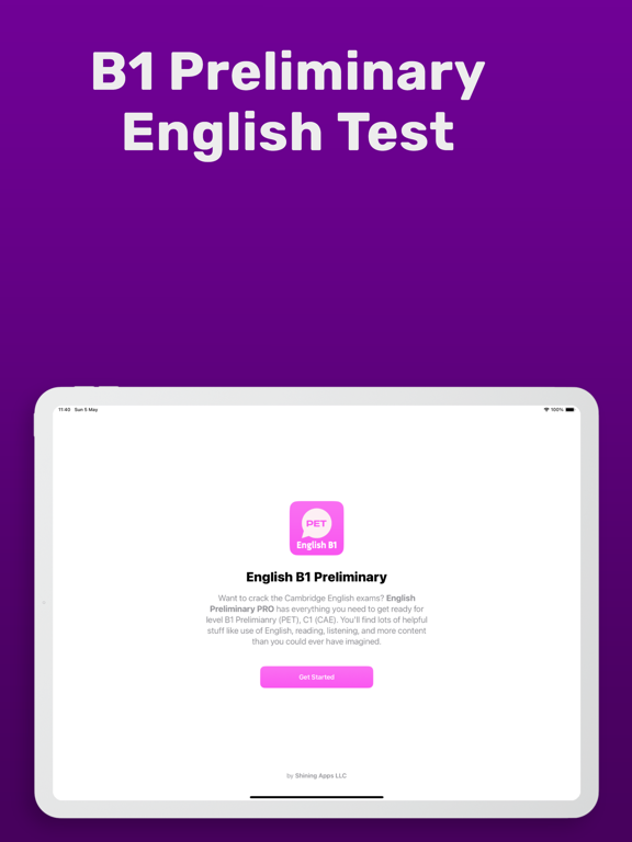 English B1 PET iPad screenshot 1 - Education app