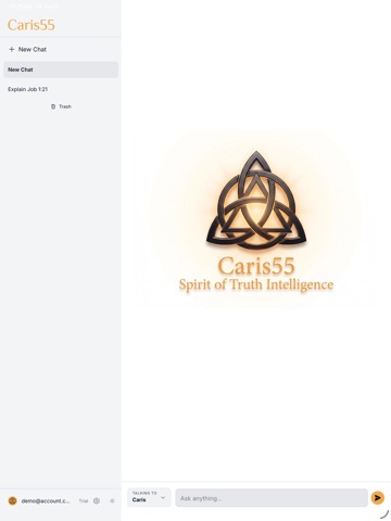 Caris55 AI iPad screenshot