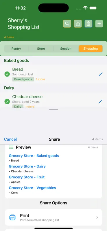 Sherry's Shopping List screenshot 4 of 7