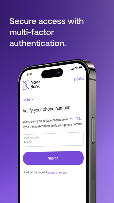 Nave Bank iPhone screenshot 7 - Finance app
