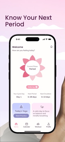 Period Tracker – Cycle Yoga Screenshot 1 of 7