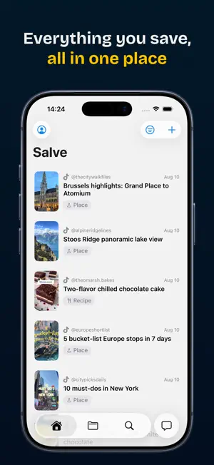 Salve: Save Videos & Recipes screenshot 1