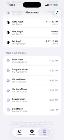 Moon Photo Planner screenshot