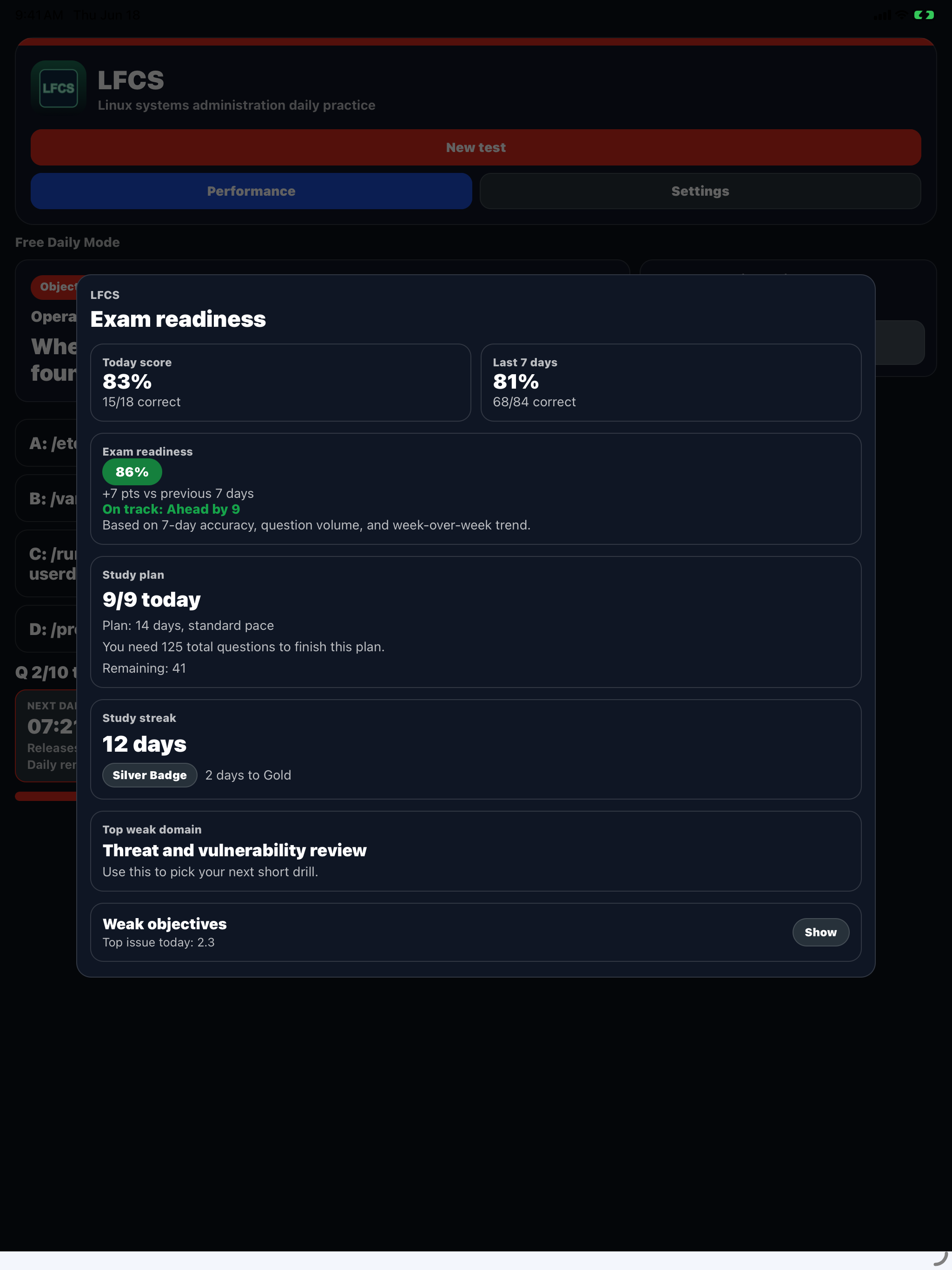 LFCS Practice Test screenshot 17