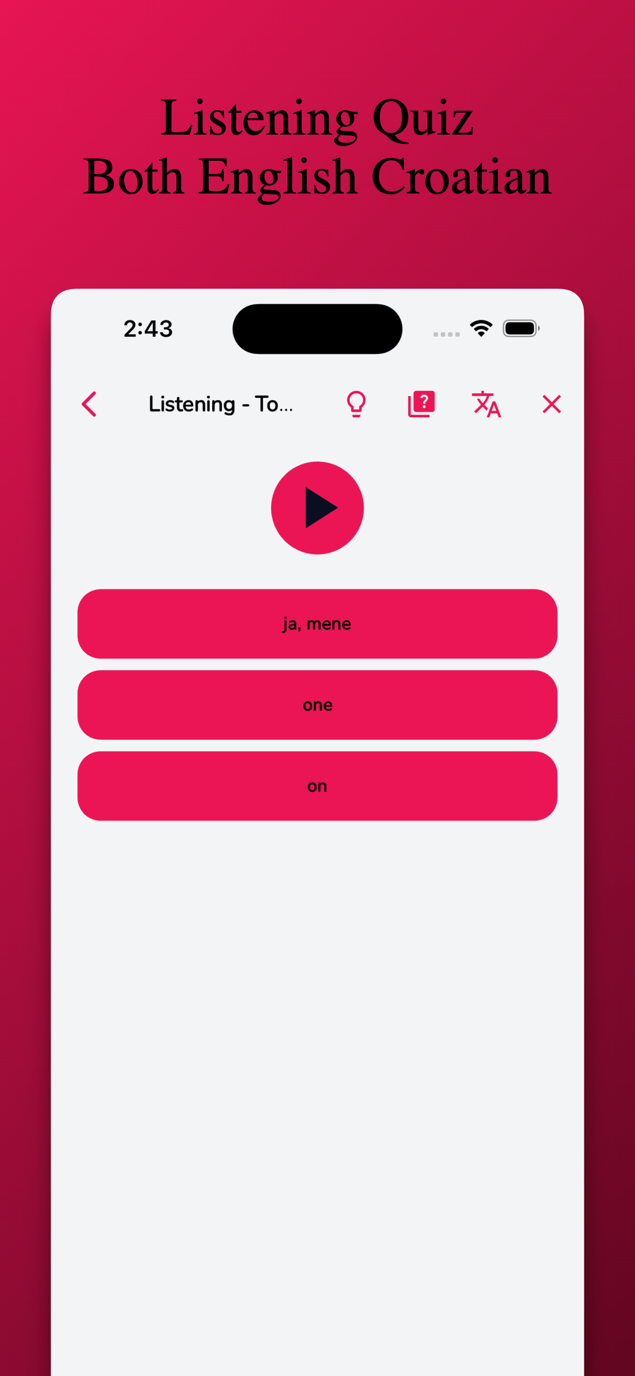 Croatian Learning - Beginners