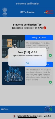 NIC e-Invoice Verification screenshot