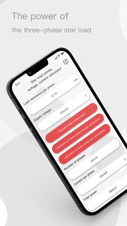 Three-phase load power calc