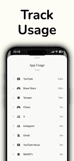 Screen Time Control: Temper screenshot 1