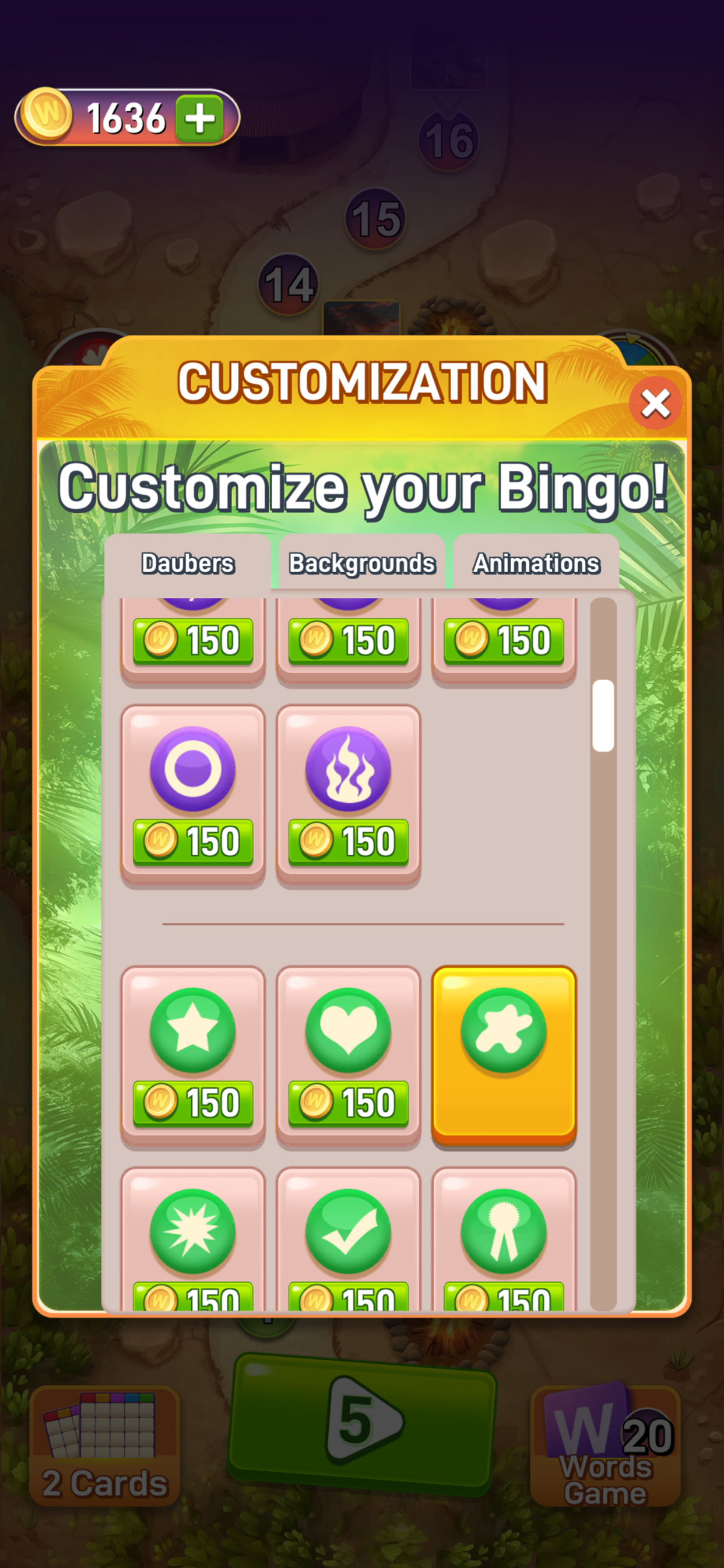 Bingo Words and Wildlife