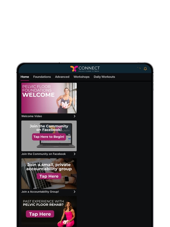 Connect Pelvic Floor Fitness iPad screenshot 1 - Health & Fitness app