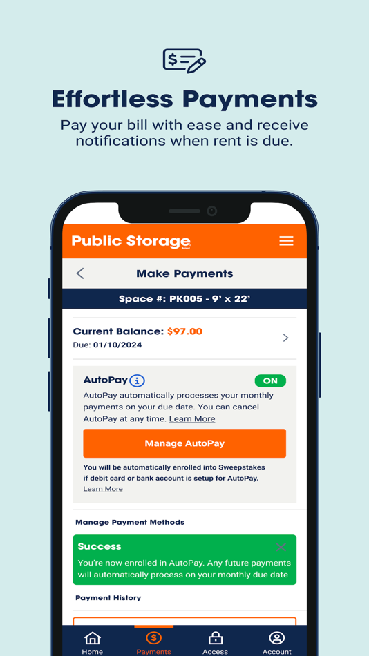 #3. Public Storage (iOS) By: Public Storage