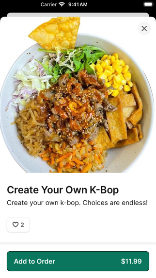 KBG Korean iPhone screenshot 3 - Food & Drink app