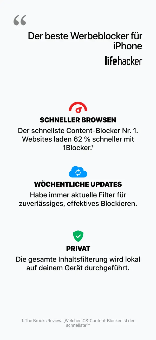 1Blocker: Ad Blocker & Privacy iPhone App Screenshot 7 – Dienstprogramme