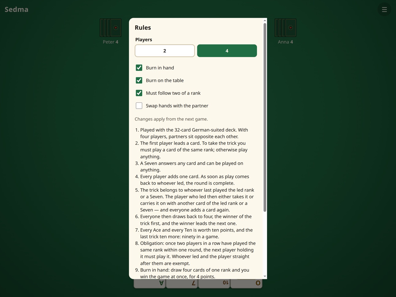 Screenshot 10 of Sedma: Cards with Partners