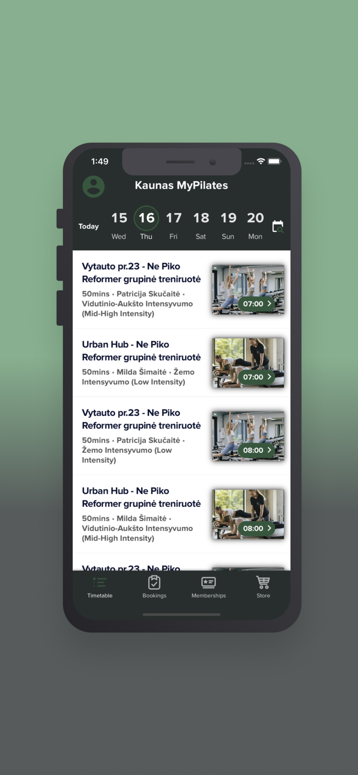 MyPilates LT screenshot 2