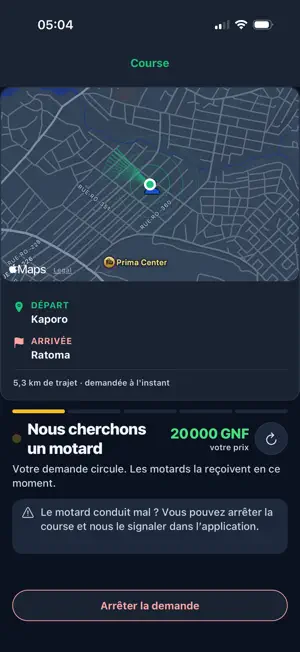 Movo : moto-taxi Conakry screenshot 3