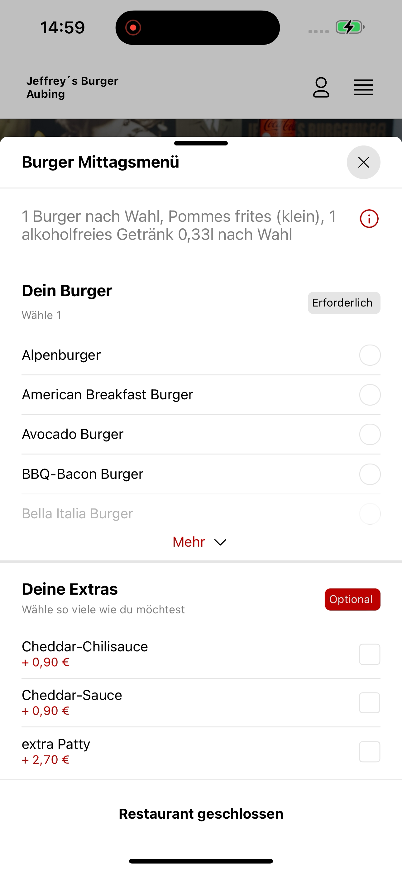 Jeffrey´s Burger Aubing screenshot 8