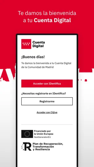Captura de pantalla de Cuenta Digital en iPhone 1