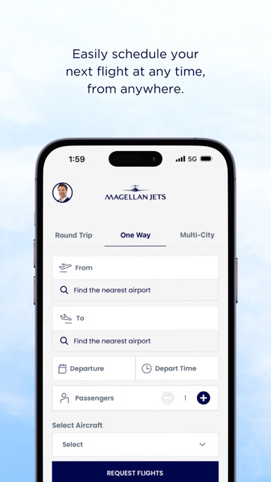 Magellan Jets iPhone screenshot 1 - Travel app