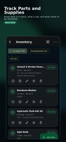 Ranch Hand Equipment Log Screenshot 5 of 5