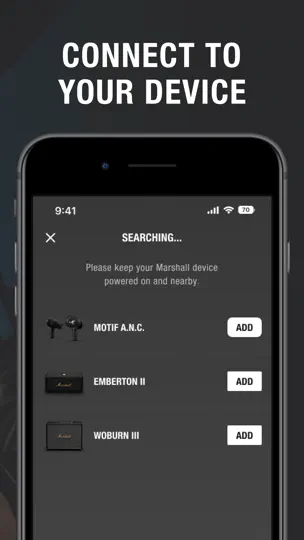Скриншот Marshall Bluetooth на iPhone 2