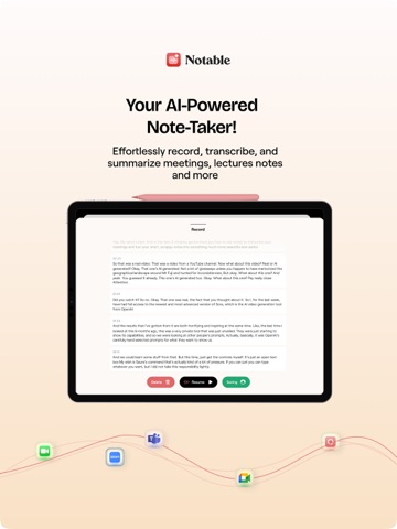 Notable - Ai Note Taker iPad screenshot