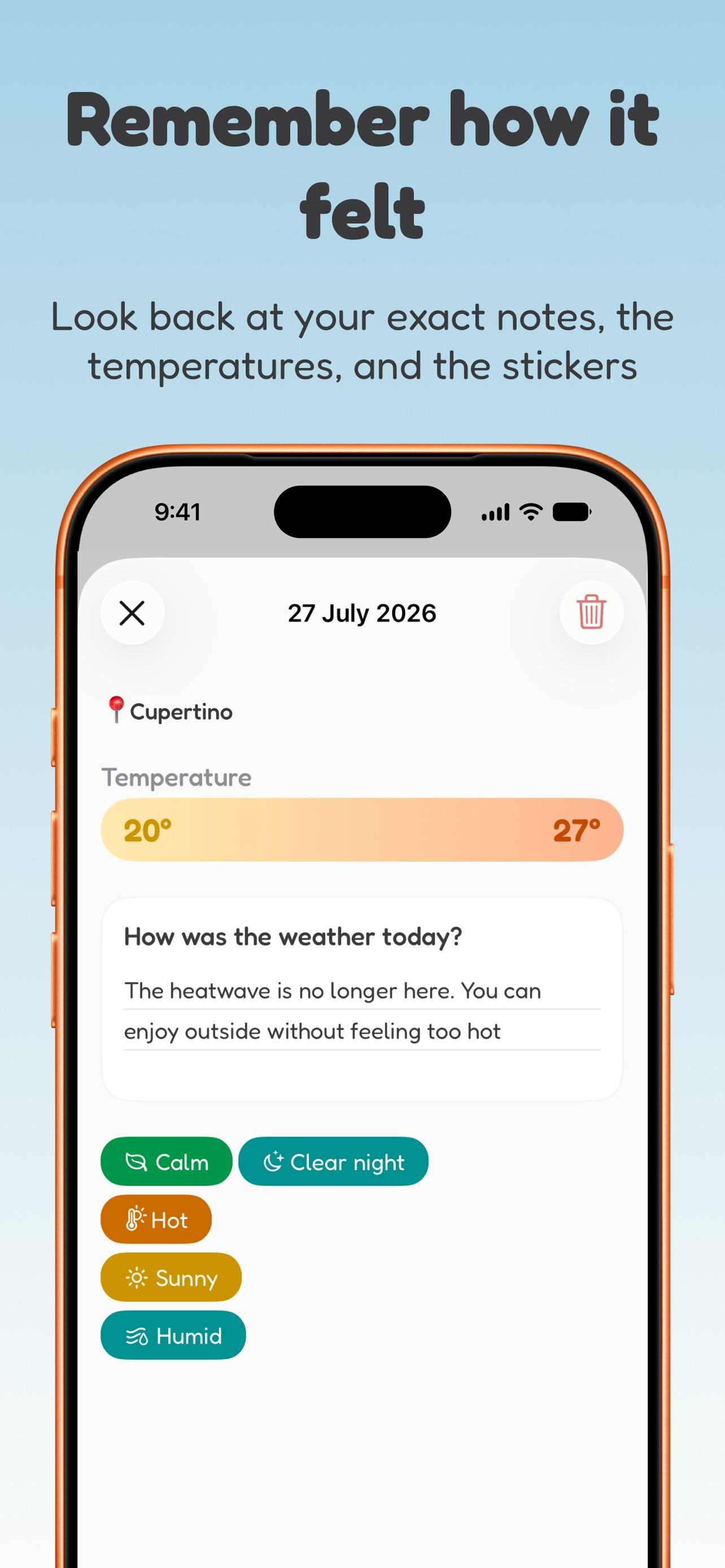 Weathered: Weather Journal screenshot 3
