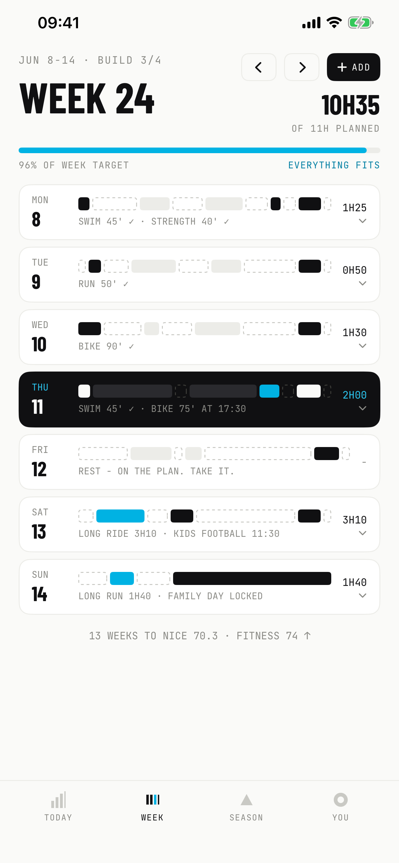 Tempo - Fitness Scheduler screenshot 3