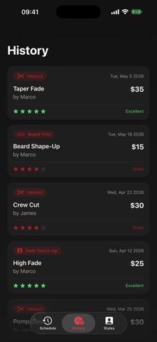 Trim: Haircut Tracker iPhone screenshot