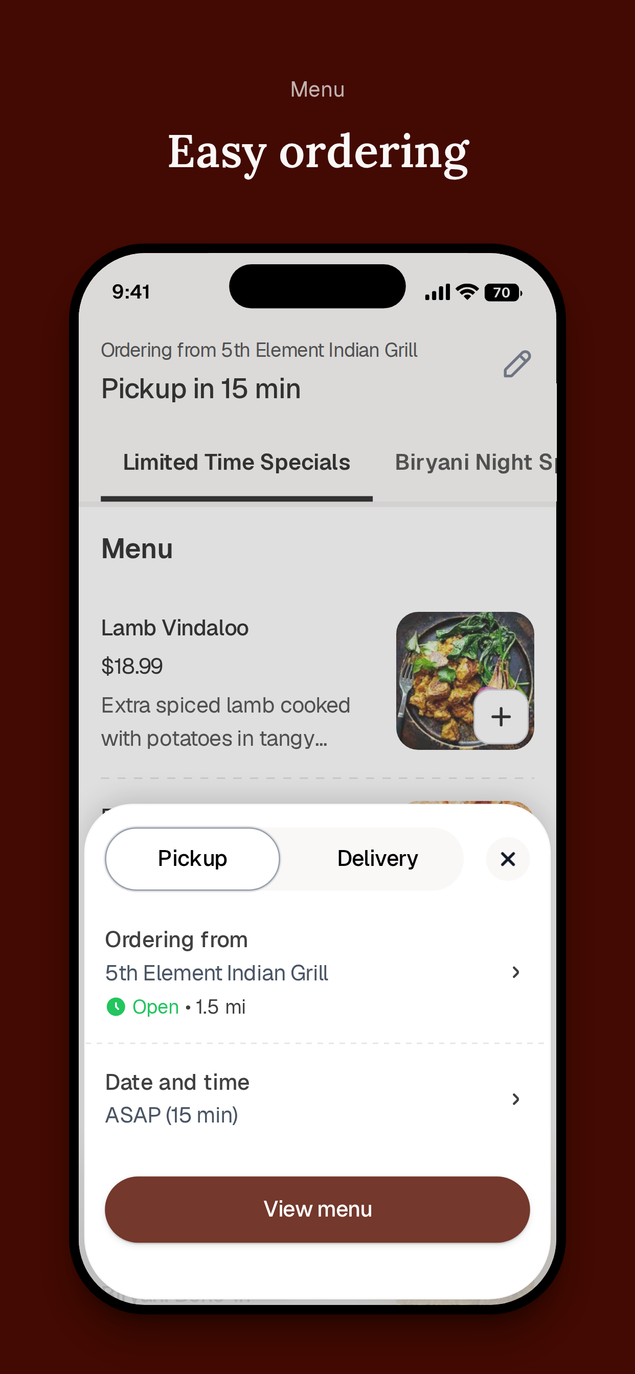 5th Element Indian Grill screenshot 3