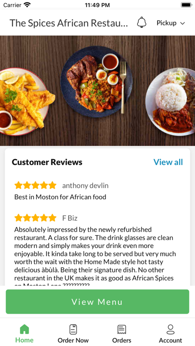 Spices African Restaurant. Screenshot