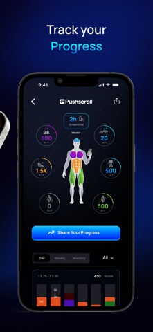 Pushscroll: Exercise To Scroll screenshot