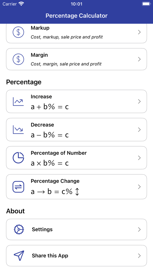 #2. Percentage Calculator - Cal (iOS) 由: 长宏 侯
