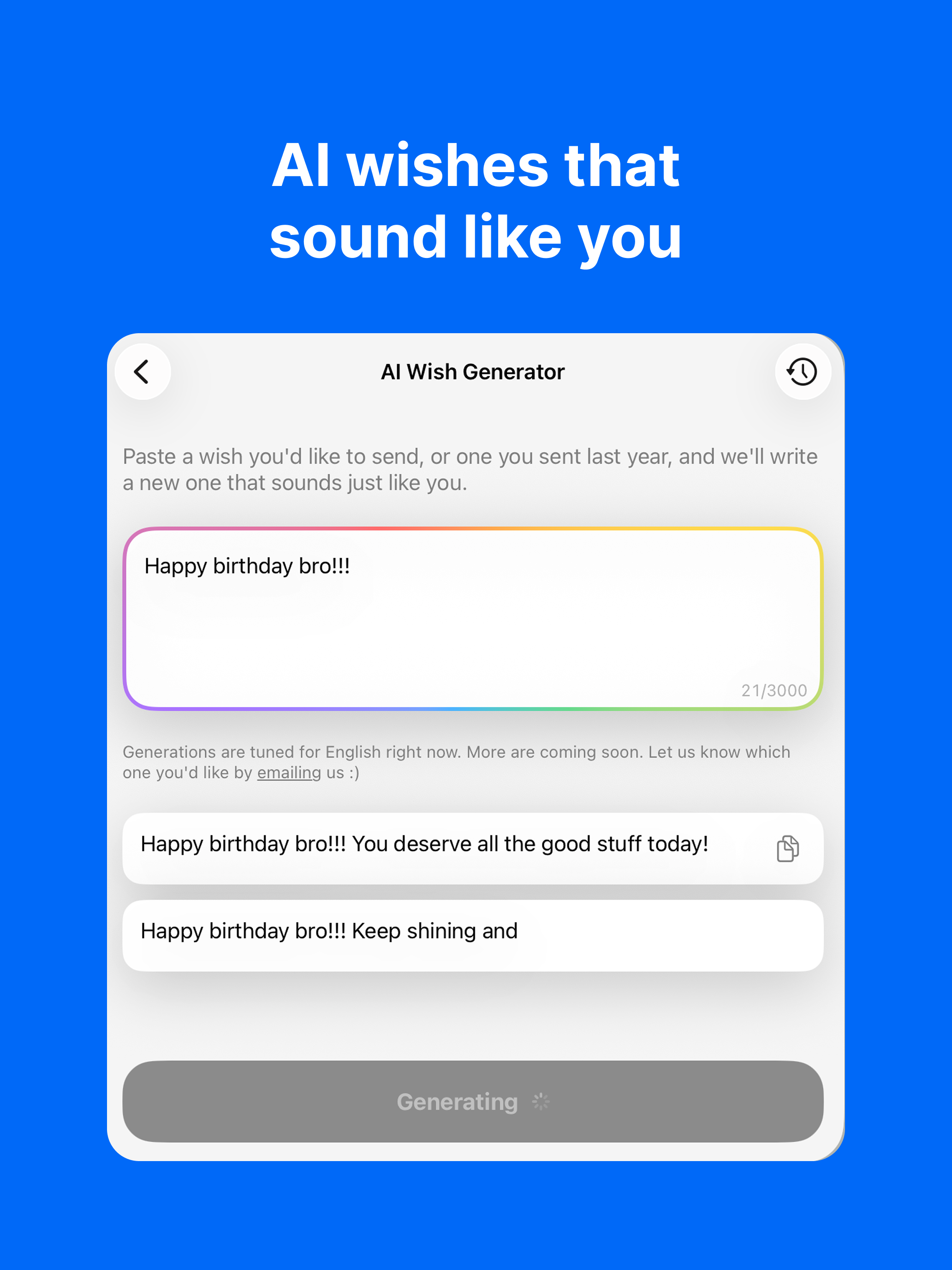 Birthday Reminder + AI Wishes
