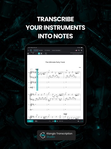 Transcription Studio iPad screenshot