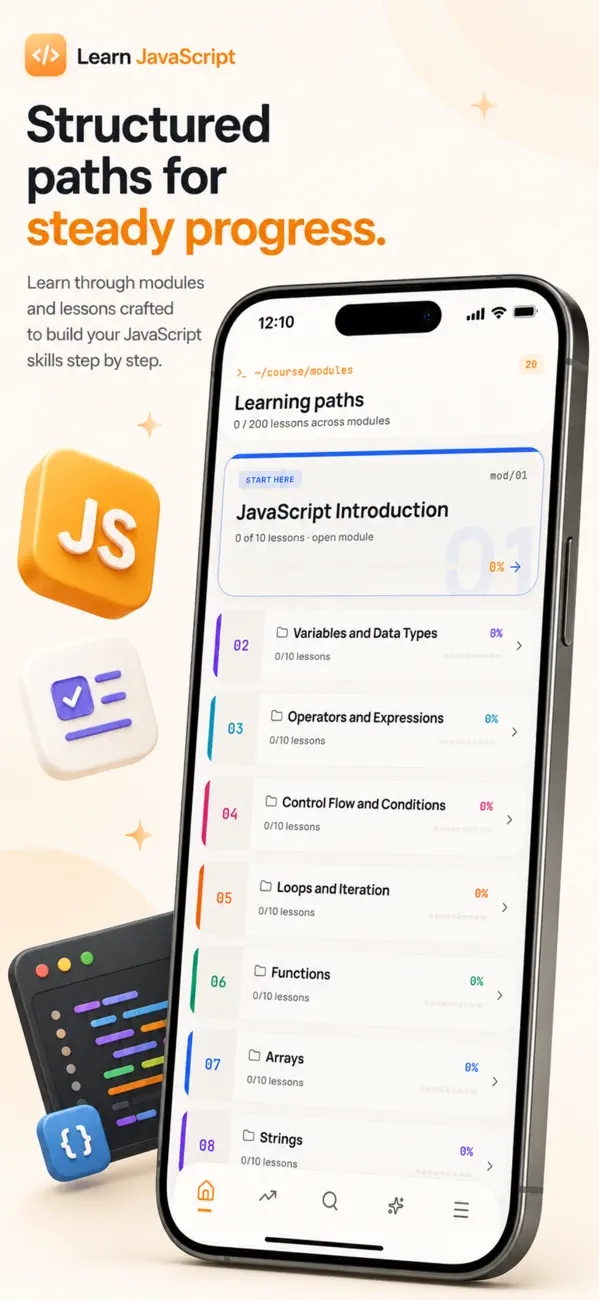 Screenshot #2 pour Learn JavaScript Programming