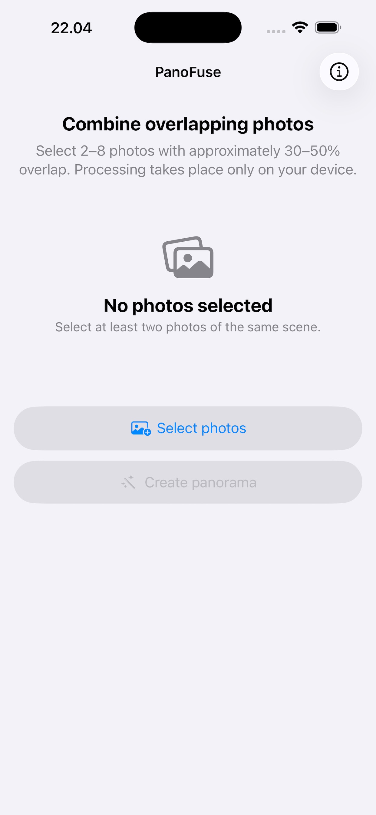 Screenshot 1 of PanoFuse