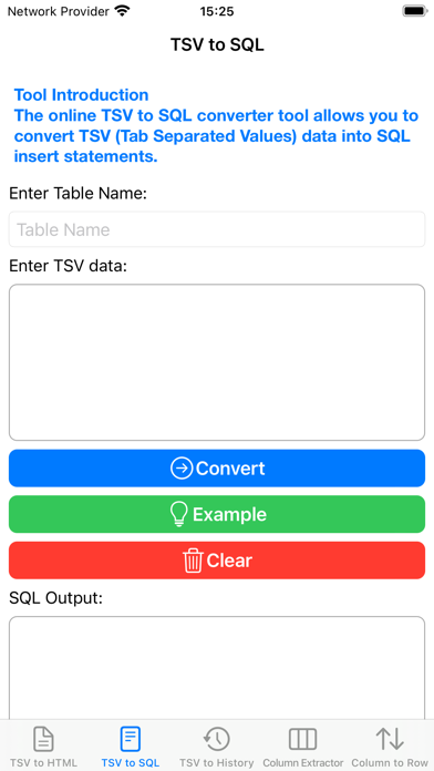 TSVToHTMLOrSQL Screenshot