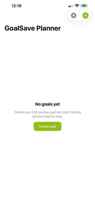 GoalSave Planner Screenshot 1 of 5
