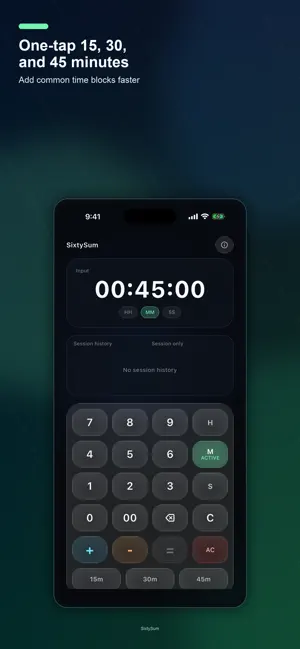 SixtySum - Time Calculator screenshot 3