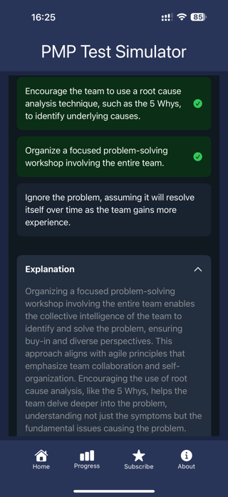 PMP Test Simulator Screenshot 3 of 5