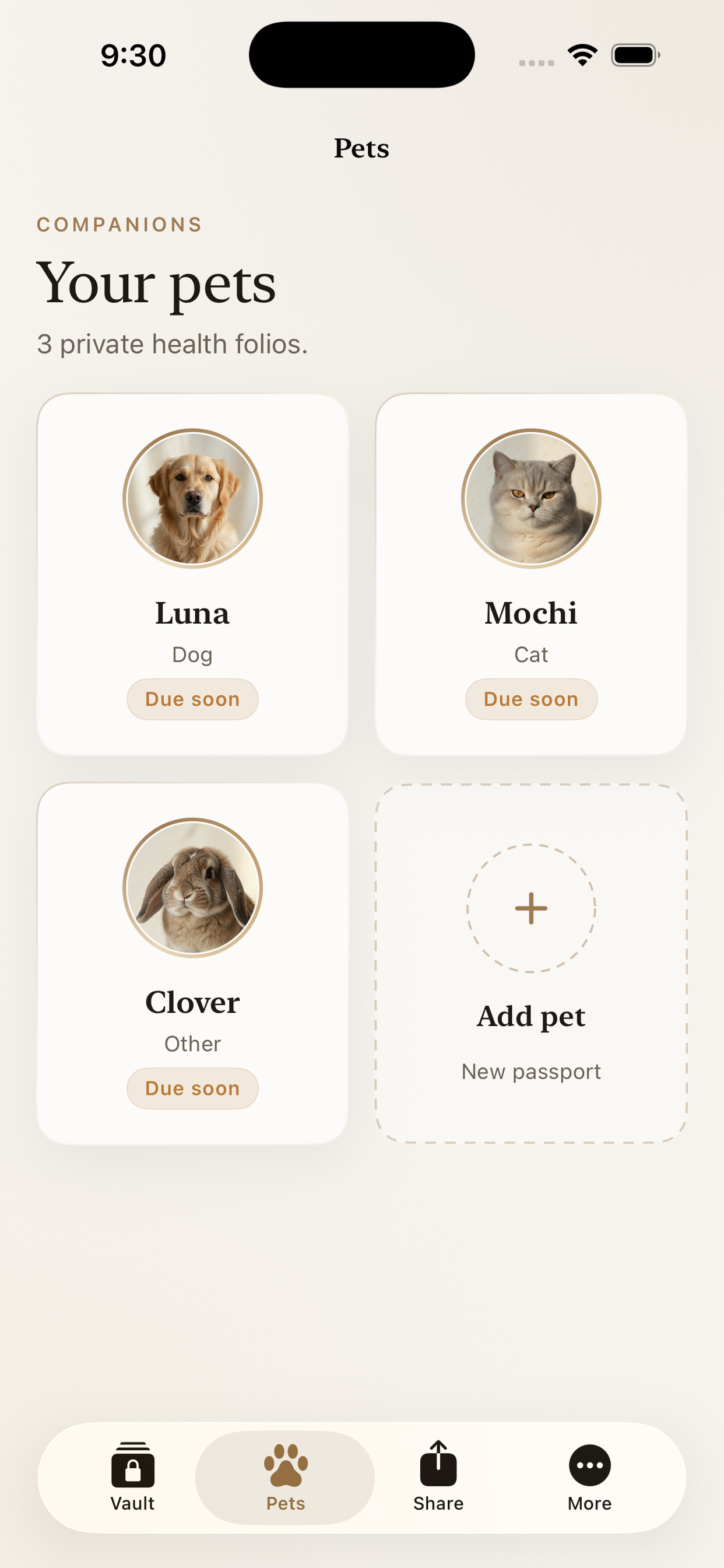 Pet Passport – Vault screenshot 2