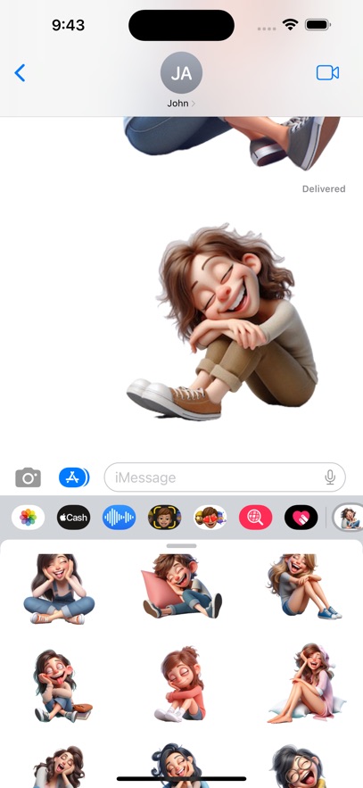 Woman Snooze Stickers