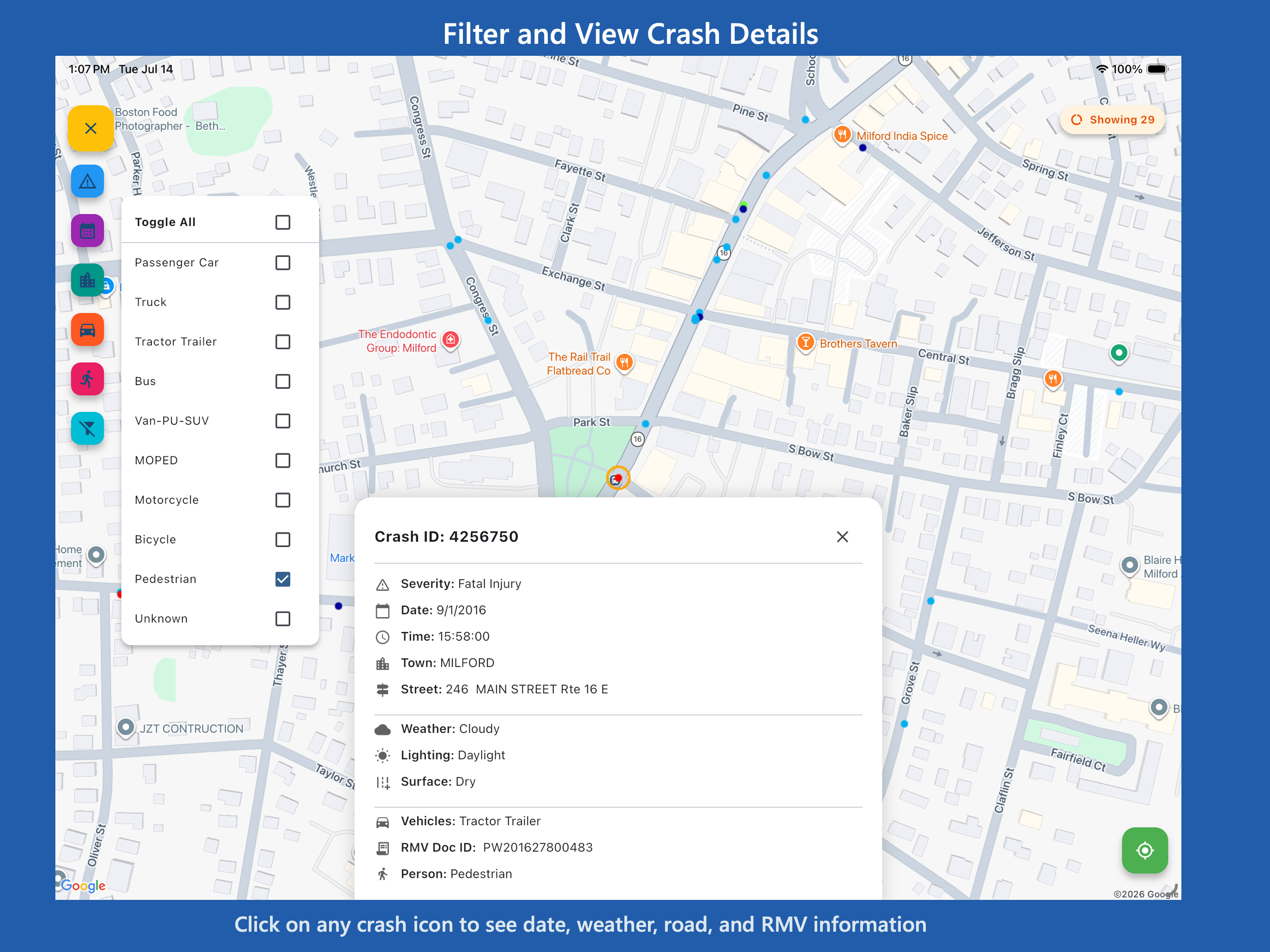 CrashMass Vehicle Crash Map screenshot 11