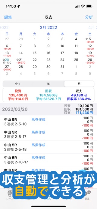 pakara 競馬の予想、投票と収支管理 スクリーンショット3