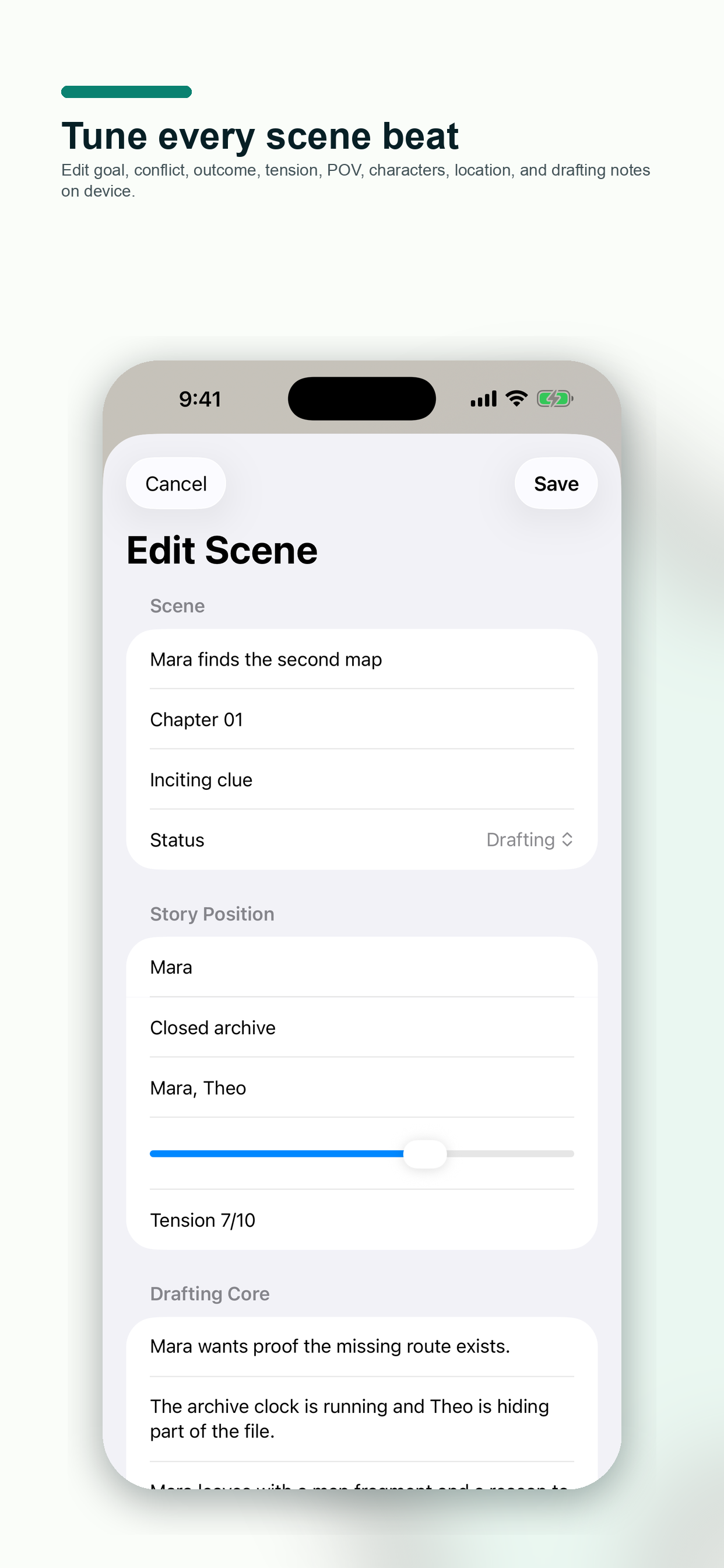 Scene Card Writer screenshot 3