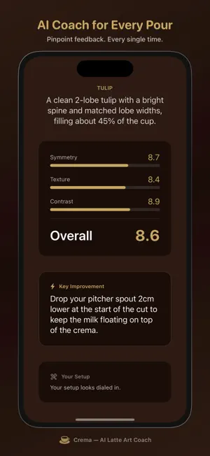 Crema — AI Latte Art Coach screenshot 1