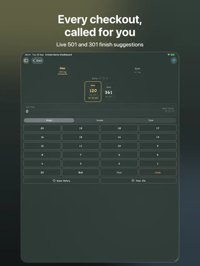 Cricket Darts Chalkboard screenshot 12